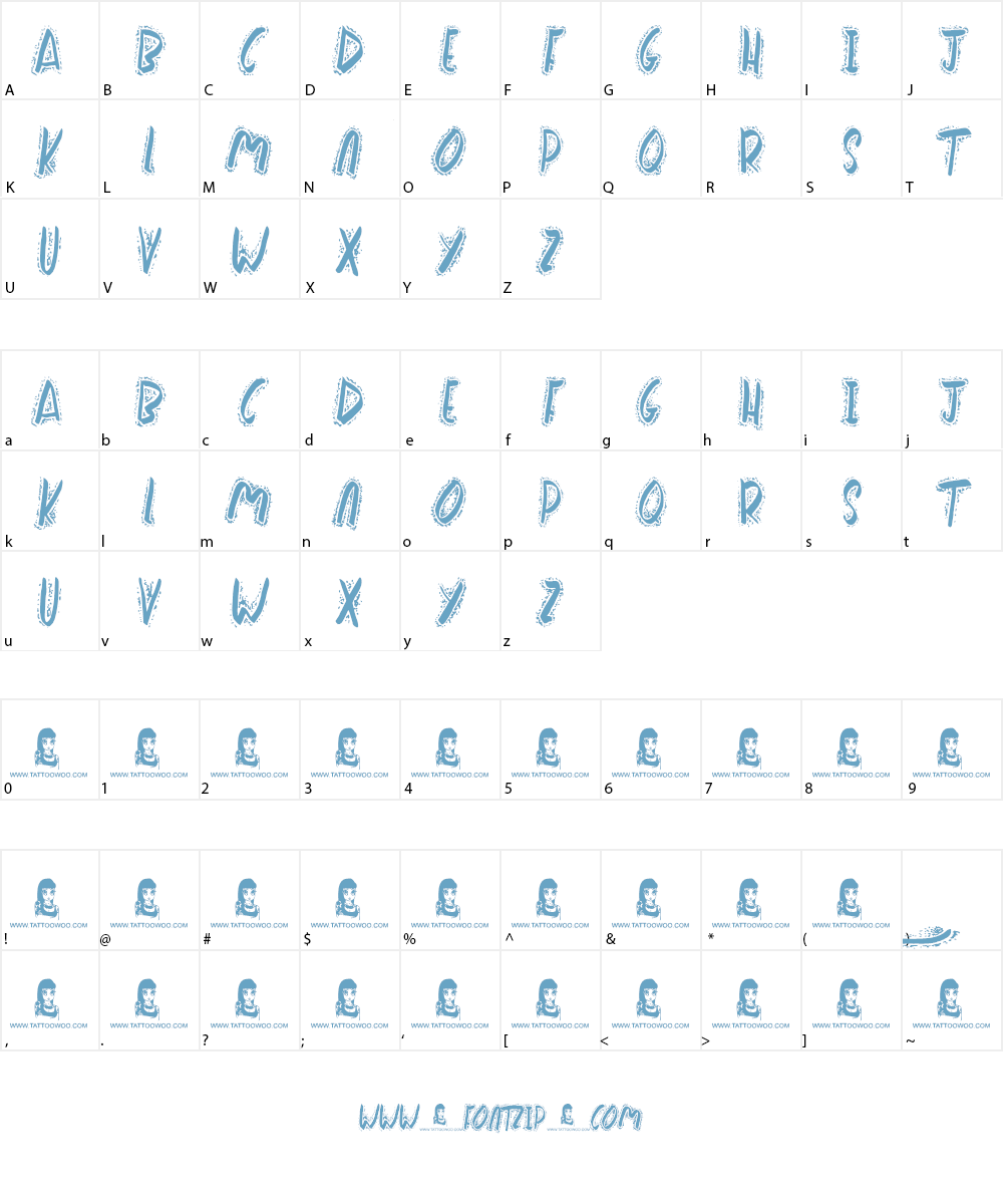 Wake Me Up Font Character